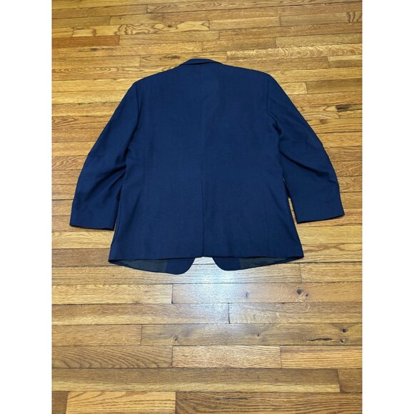 Towncraft Mens Blazer Jacket Sz 42S Blue Solid 2 Metal Button Sport Coat Vintage - Picture 6 of 6